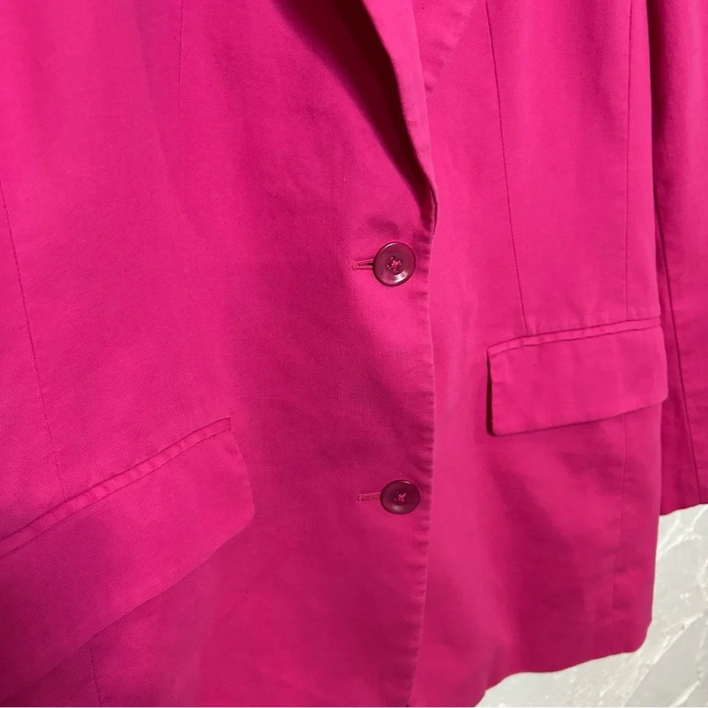 Aritzia Babaton fuchsia oversized blazer 100% Cotton Women’s Size Small - Picture 5 of 16